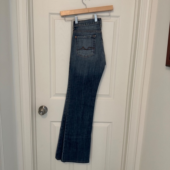 7 For All Mankind Button Fly Boycut/Bootcut Jeans, Size 28 - New - Picture 3 of 11